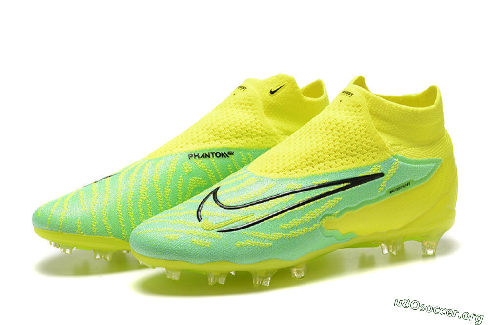 Nike Phantom GX Elite DF Link FG Football Boots - Yellow/Green/Black 9