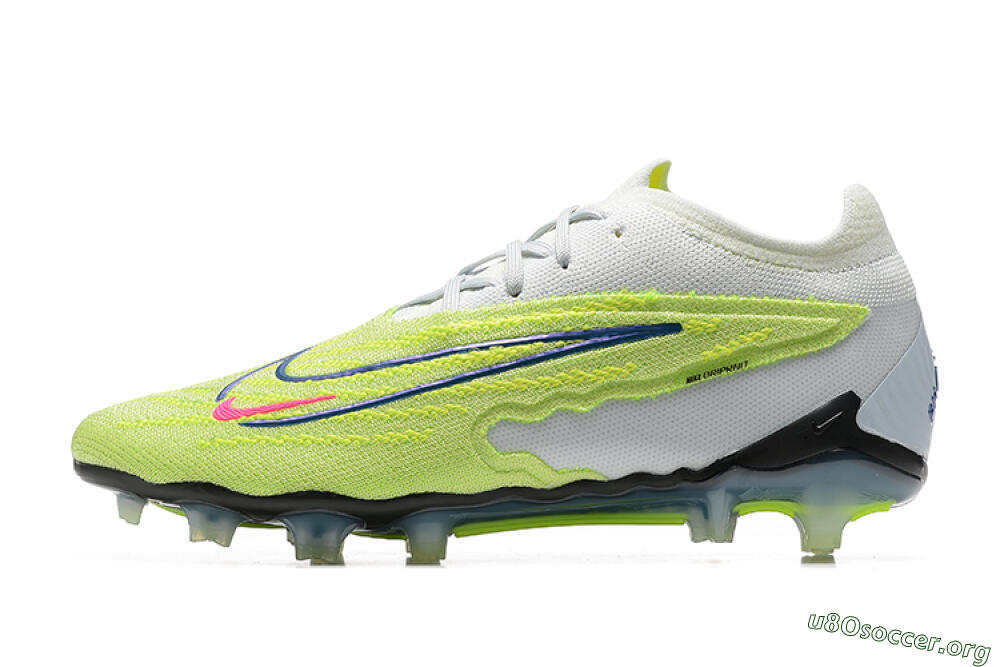 Nike Phantom GX Elite FG Football Boots - Green/White/Blue 3