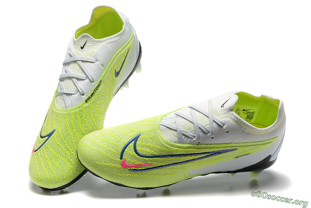 Nike Phantom GX Elite FG Football Boots - Green/White/Blue 5