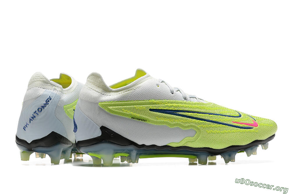 Nike Phantom GX Elite FG Football Boots - Green/White/Blue 8