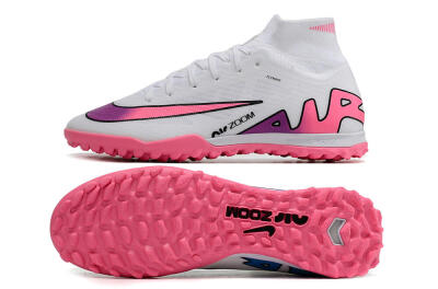 Nike Mercurial Superfly 9 Elite TF Football Shoes - White/Pink