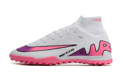 Nike Mercurial Superfly 9 Elite TF Football Shoes - White/Pink