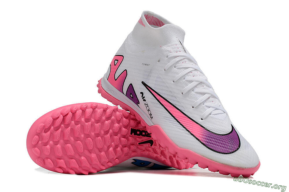 Nike Mercurial Superfly 9 Elite TF Football Shoes - White/Pink 0