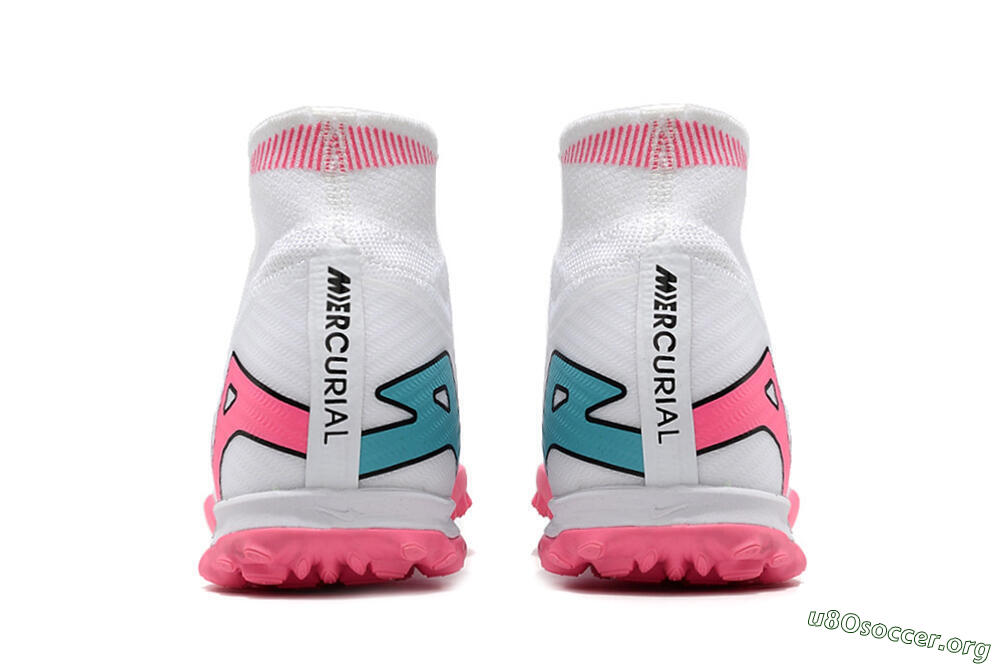 Nike Mercurial Superfly 9 Elite TF Football Shoes - White/Pink 5