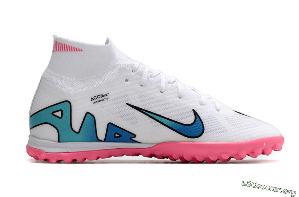 Nike Mercurial Superfly 9 Elite TF Football Shoes - White/Pink 7