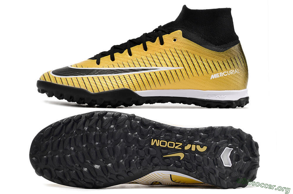 Nike Mercurial Superfly 9 Elite TF Football Shoes - Gold/Black/Silver 1