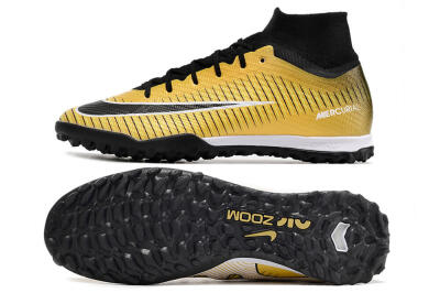 Nike Mercurial Superfly 9 Elite TF Football Shoes - Gold/Black/Silver