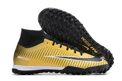 Nike Mercurial Superfly 9 Elite TF Football Shoes - Gold/Black/Silver