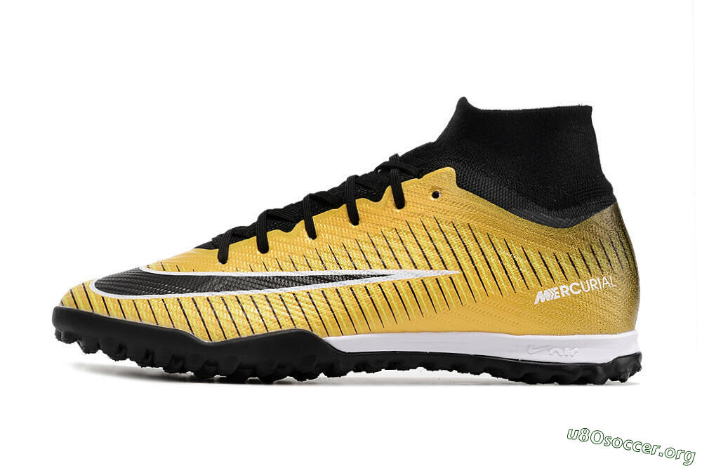 Nike Mercurial Superfly 9 Elite TF Football Shoes - Gold/Black/Silver 3