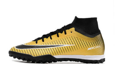 Nike Mercurial Superfly 9 Elite TF Football Shoes - Gold/Black/Silver