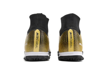 Nike Mercurial Superfly 9 Elite TF Football Shoes - Gold/Black/Silver