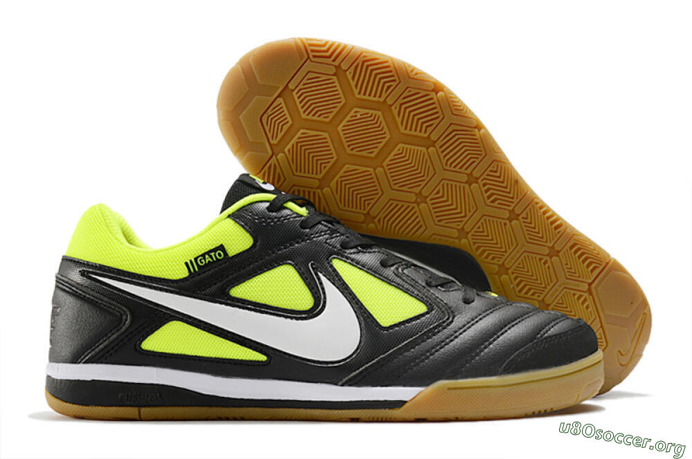 Nike SB Gato IC Football Shoes - Black/Green/White 2