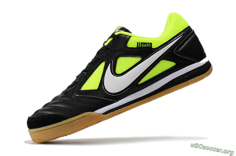 Nike SB Gato IC Football Shoes - Black/Green/White 5