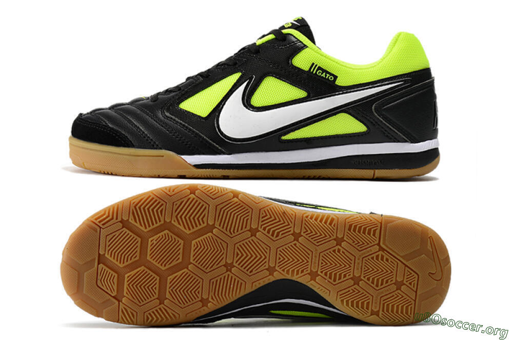 Nike SB Gato IC Football Shoes - Black/Green/White 1