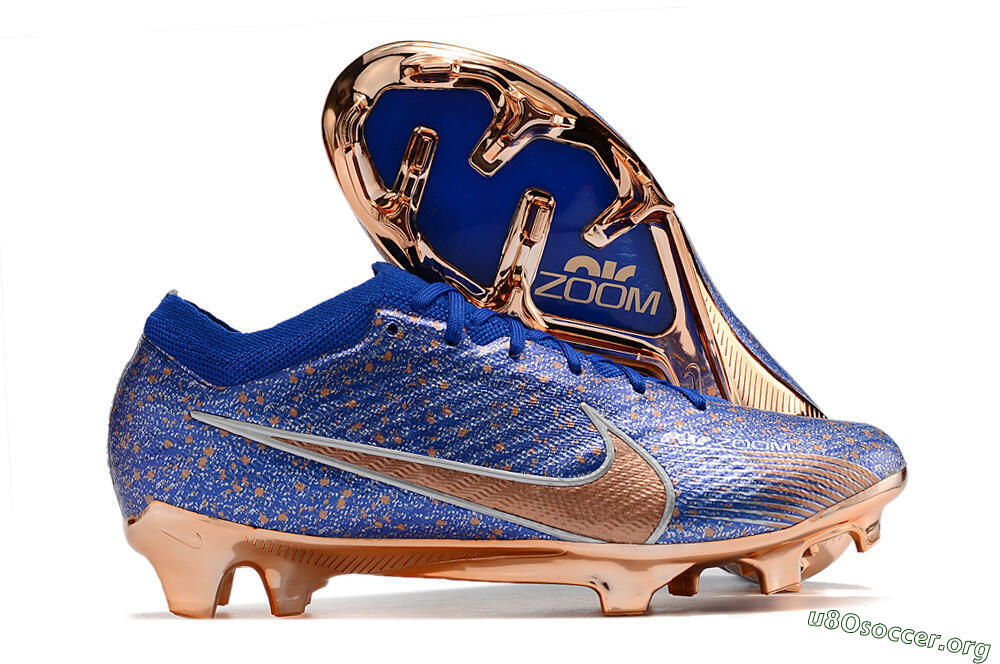 Nike Air Zoom Mercurial Vapor 15 Elite FG Football Boots - Blue/Gold/Silver 2
