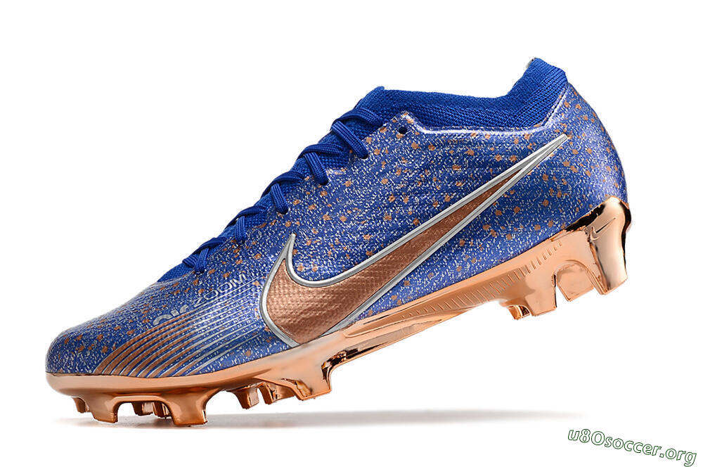 Nike Air Zoom Mercurial Vapor 15 Elite FG Football Boots - Blue/Gold/Silver 5