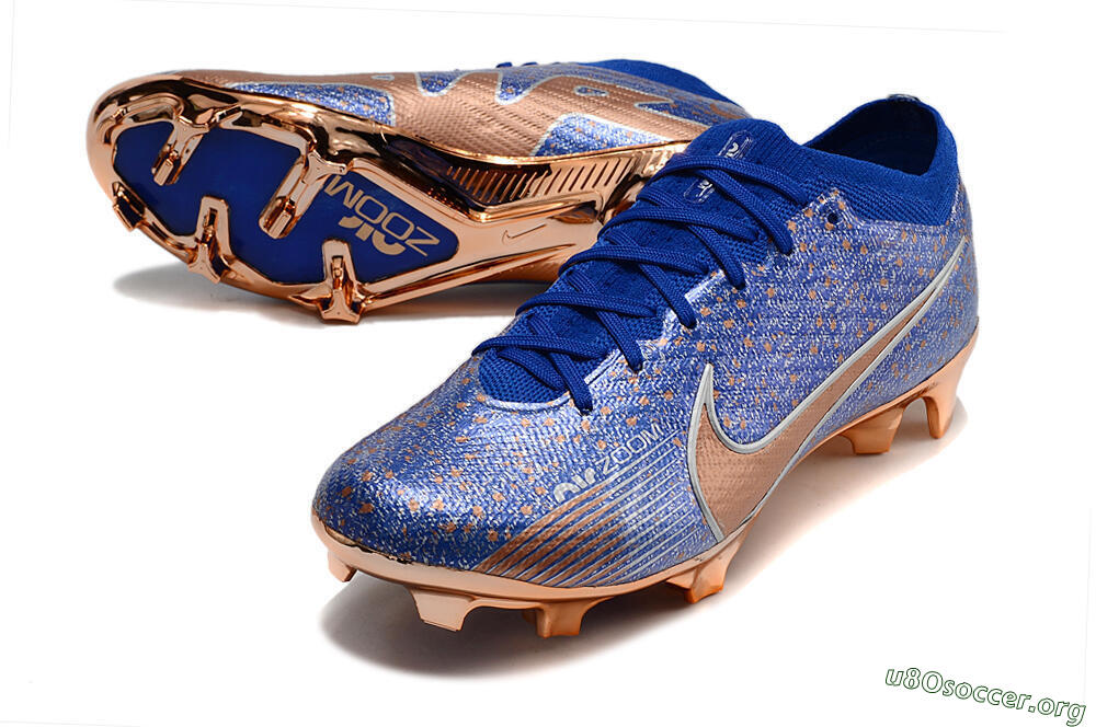 Nike Air Zoom Mercurial Vapor 15 Elite FG Football Boots - Blue/Gold/Silver 0