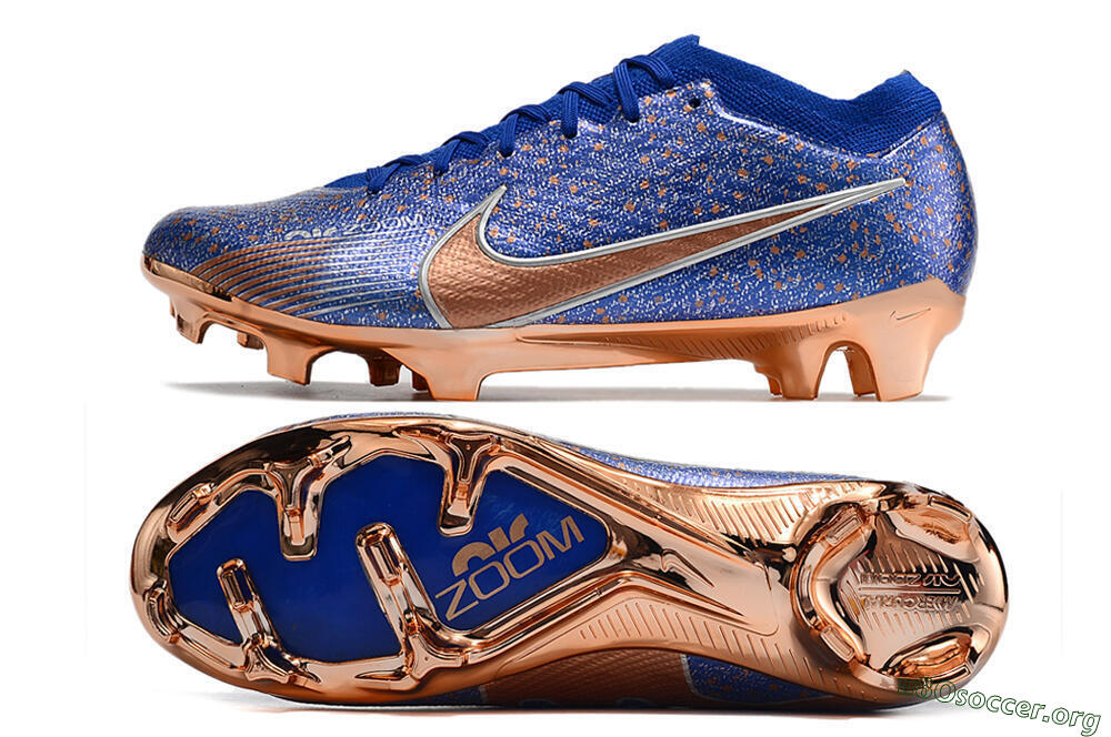 Nike Air Zoom Mercurial Vapor 15 Elite FG Football Boots - Blue/Gold/Silver 1