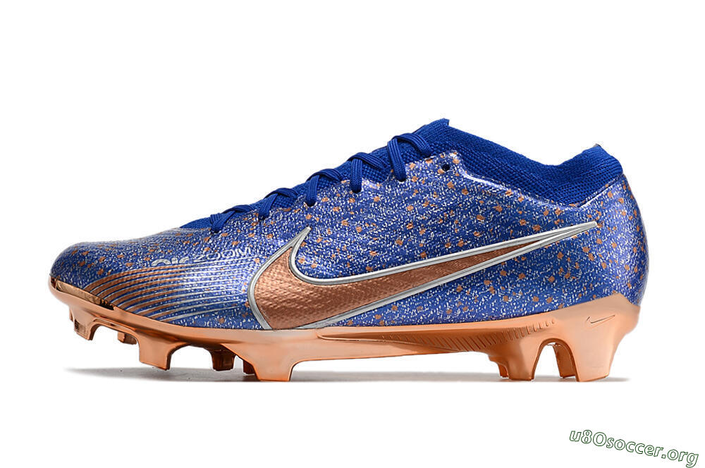 Nike Air Zoom Mercurial Vapor 15 Elite FG Football Boots - Blue/Gold/Silver 3