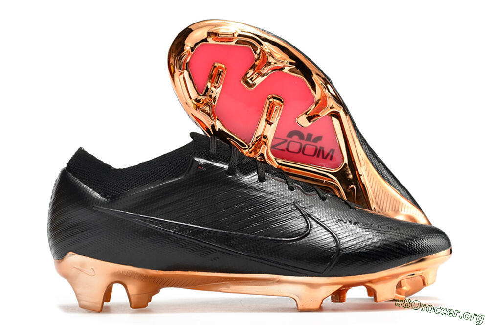 Nike Air Zoom Mercurial Vapor 15 Elite FG Football Boots - Black/Gold 2