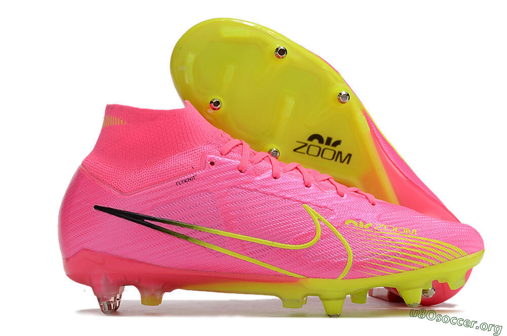 Nike Air Zoom Mercurial Superfly 9 Elite SG Football Boots - Pink/Green/Black 2