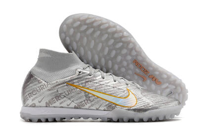 Nike Air Zoom Mercurial Superfly 9 Elite TF Football Shoes - Silver/Gold