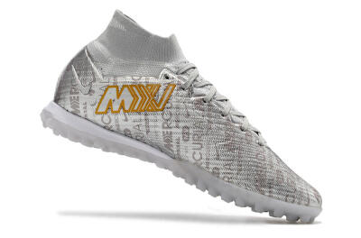 Nike Air Zoom Mercurial Superfly 9 Elite TF Football Shoes - Silver/Gold