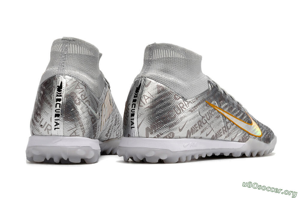 Nike Air Zoom Mercurial Superfly 9 Elite TF Football Shoes - Silver/Gold 5