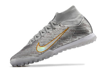 Nike Air Zoom Mercurial Superfly 9 Elite TF Football Shoes - Silver/Gold