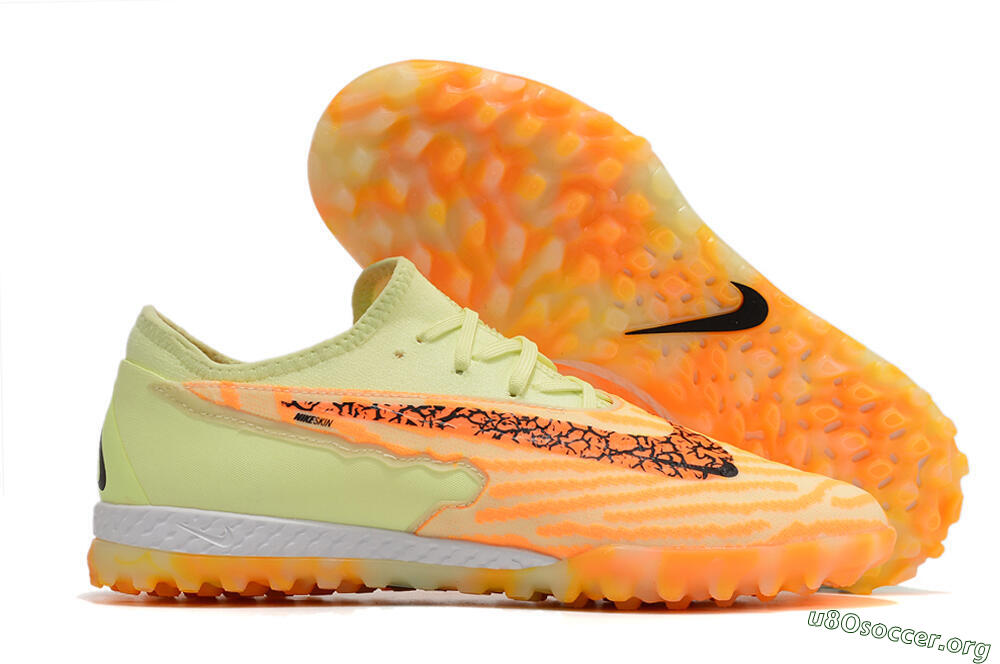 Nike React Phantom GX Pro TF Football Shoes - Orange/Green 2
