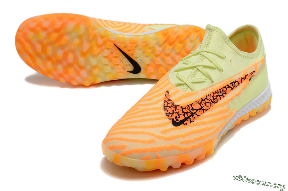 Nike React Phantom GX Pro TF Football Shoes - Orange/Green 0