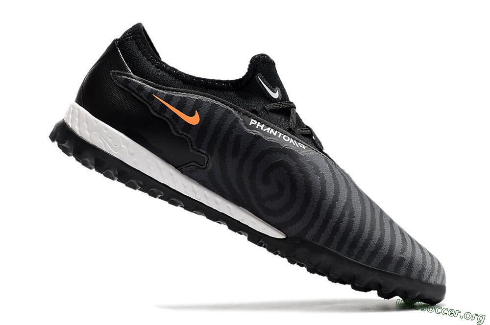 Nike React Phantom GX Pro TF Football Shoes - Black/White 4