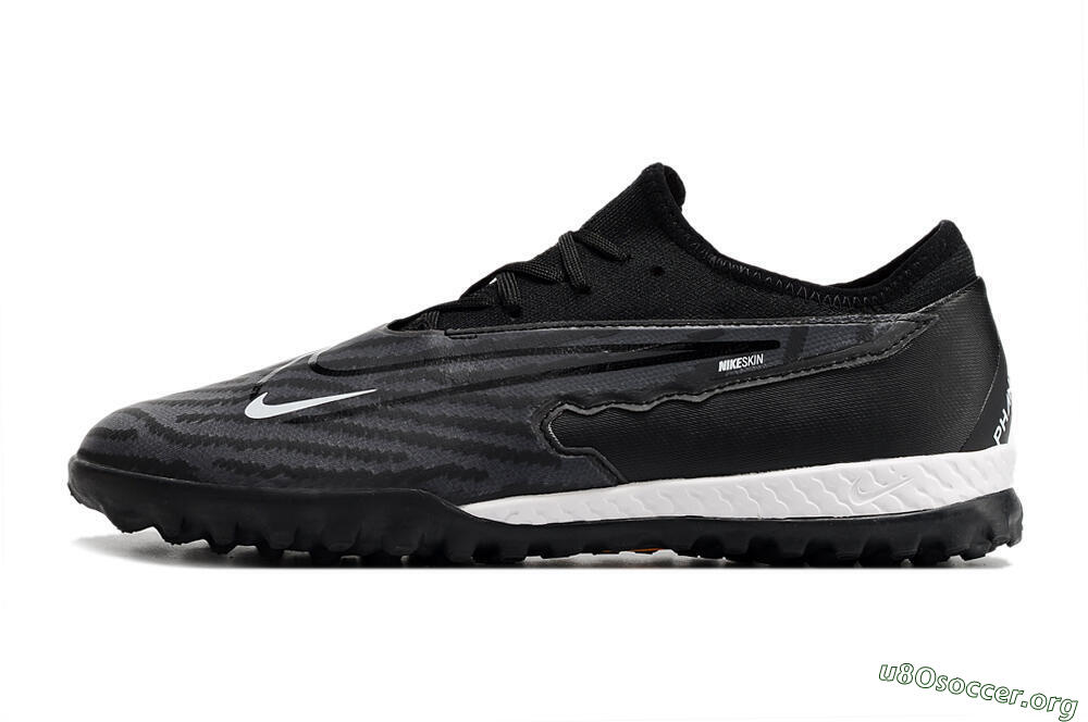 Nike React Phantom GX Pro TF Football Shoes - Black/White 3