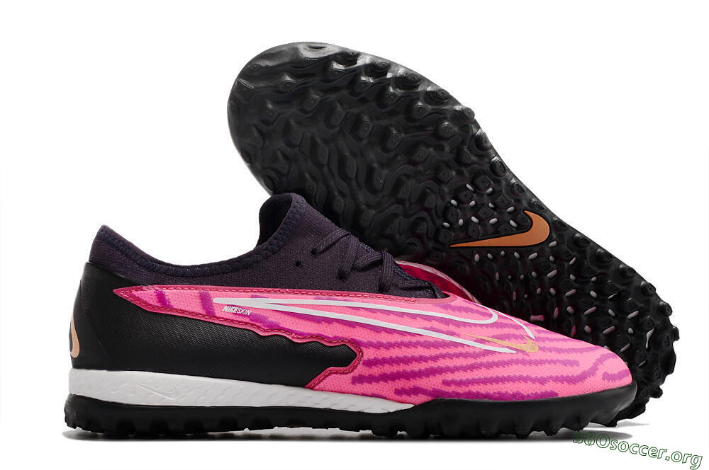 Nike React Phantom GX Pro TF Football Shoes - Pink/White/Black 2