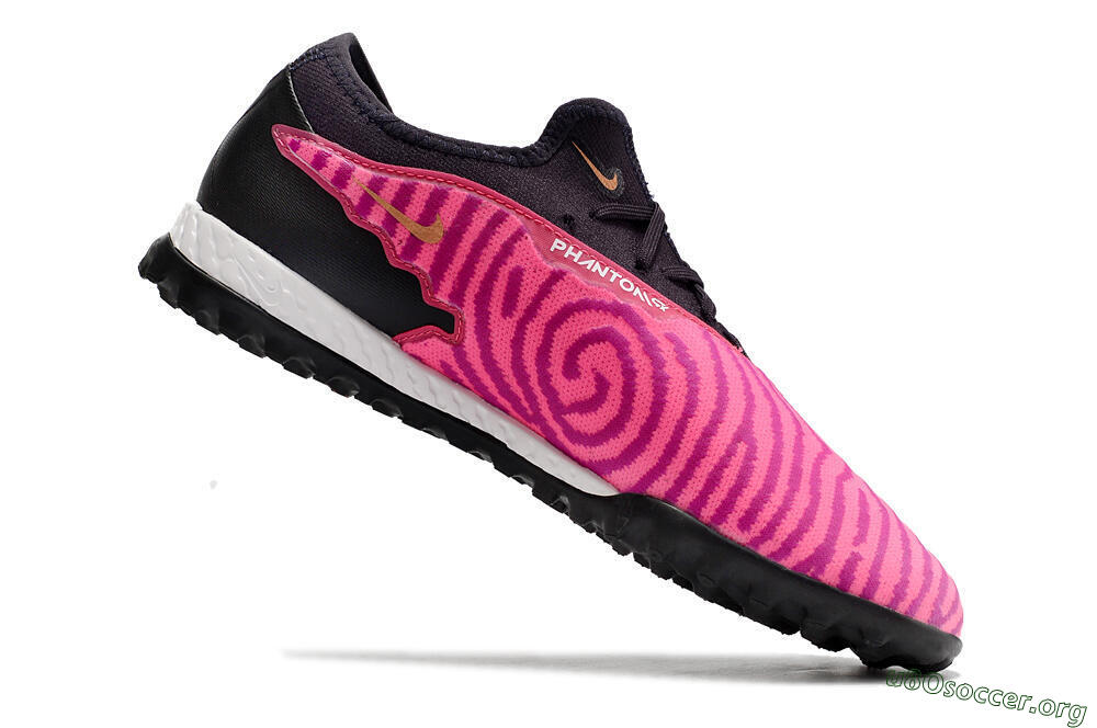 Nike React Phantom GX Pro TF Football Shoes - Pink/White/Black 4