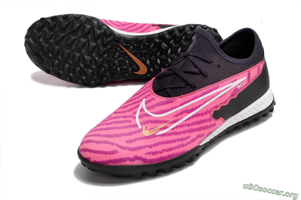 Nike React Phantom GX Pro TF Football Shoes - Pink/White/Black 0