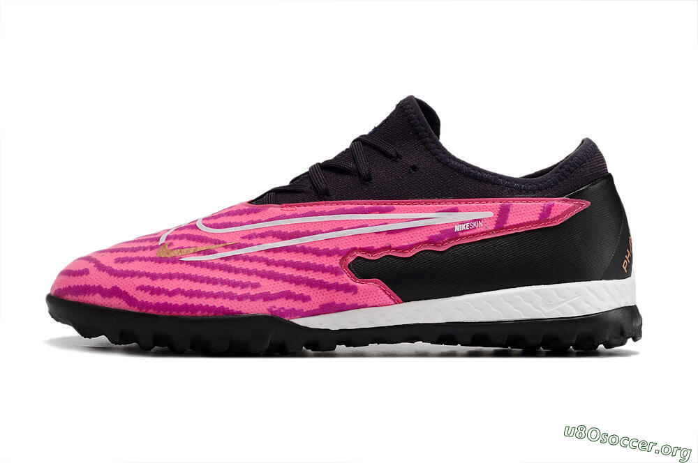 Nike React Phantom GX Pro TF Football Shoes - Pink/White/Black 3