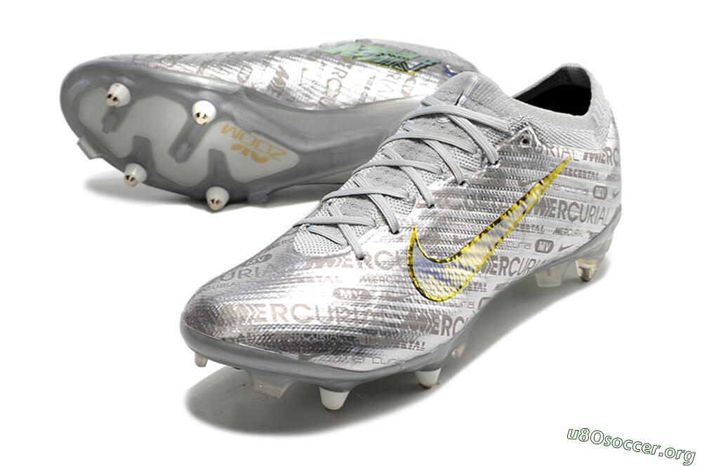 Nike Air Zoom Mercurial Vapor 15 Elite SG Football Boots - Silver/Gold 0