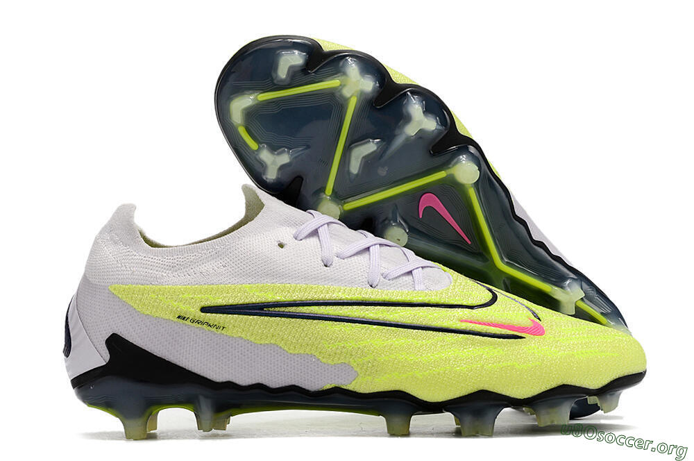 Nike Phantom GX Elite FG Football Boots - White/Green/Black 2