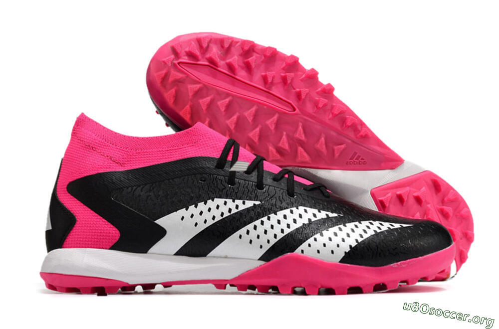 Adidas Predator Accuracy.1 TF Football Shoes - Black/White/Pink 2