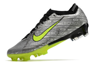 Nike AIR Zoom Mercurial Vapor 15 Elite FG Football Boots - Silver/Green/Black