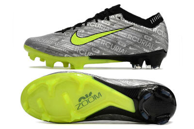 Nike AIR Zoom Mercurial Vapor 15 Elite FG Football Boots - Silver/Green/Black