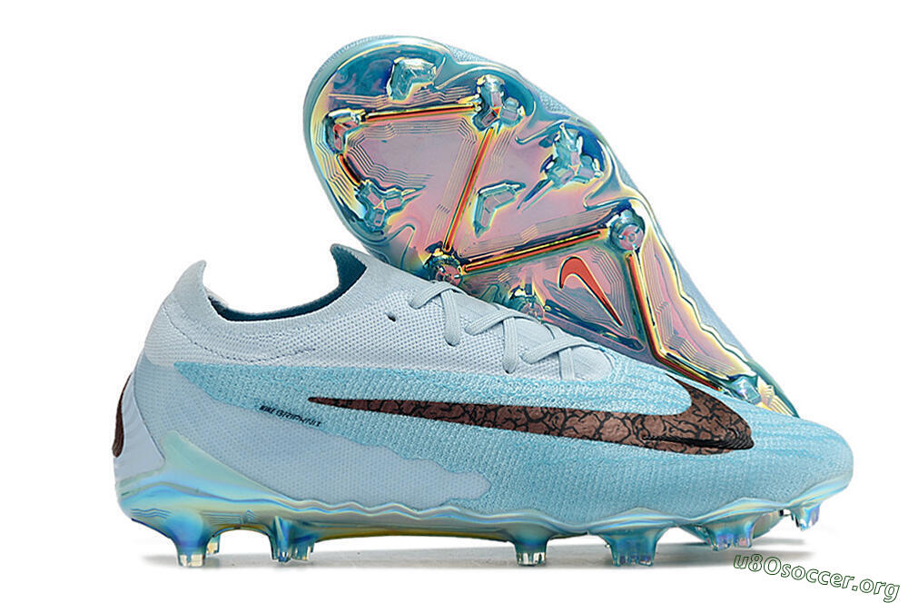 Nike Phantom GX Elite FG Football Boots - Blue/Brown 2