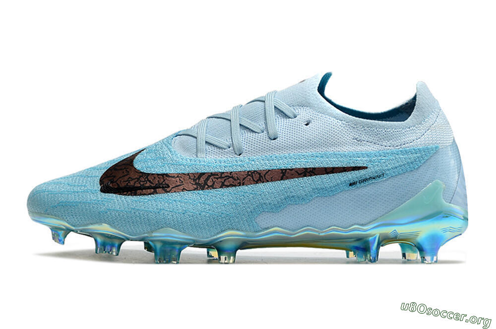 Nike Phantom GX Elite FG Football Boots - Blue/Brown 3