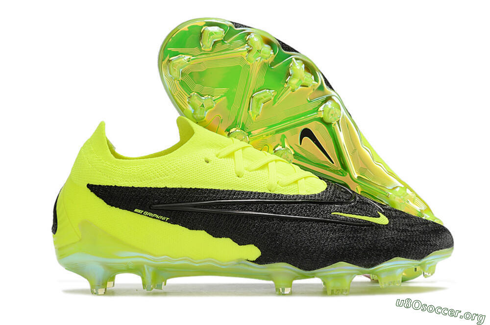 Nike Phantom GX Elite FG Football Boots - Black/Green 2