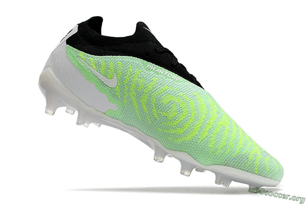 Nike Phantom GX Elite FG Football Boots - White/Green/Black 4