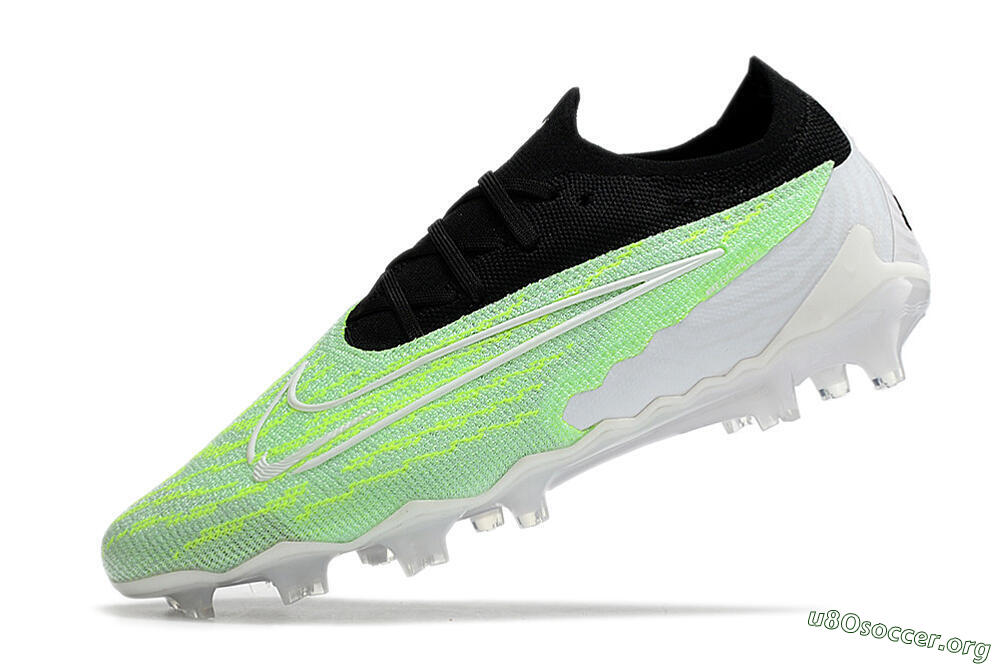 Nike Phantom GX Elite FG Football Boots - White/Green/Black 5