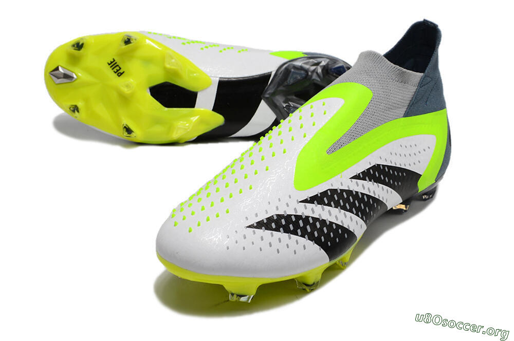 Adidas Predator Accuracy+ FG Football Boots - White/Black/Green 0
