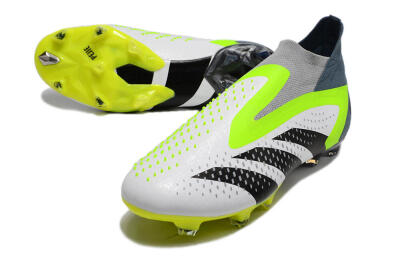 Adidas Predator Accuracy+ FG Football Boots - White/Black/Green