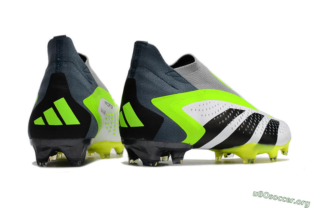 Adidas Predator Accuracy+ FG Football Boots - White/Black/Green 6